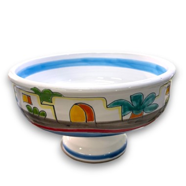 Handmade sicilian Ceramic Centrepiece Lift Dammusi de simone pottery Handmade sicilian Ceramic Centrepiece Lift Dammusi de simone pottery